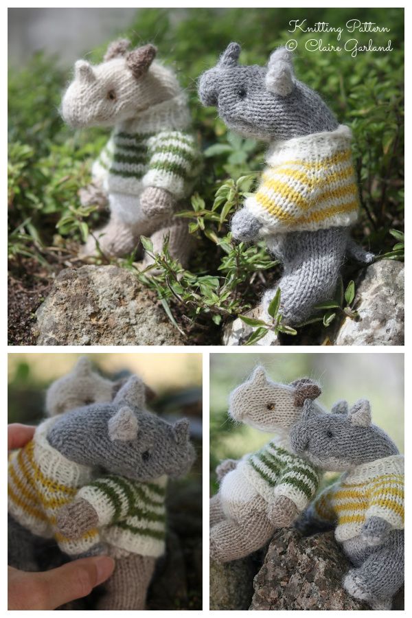 Amigurumi Baby Rhino Free Knitting Pattern