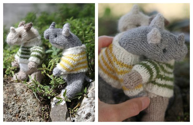 Amigurumi Baby Rhino Free Knitting Pattern
