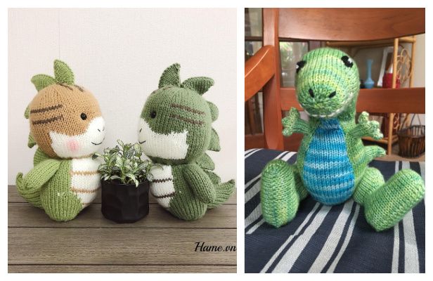 Amigurumi T-rex Dinosaur Knitting Patterns