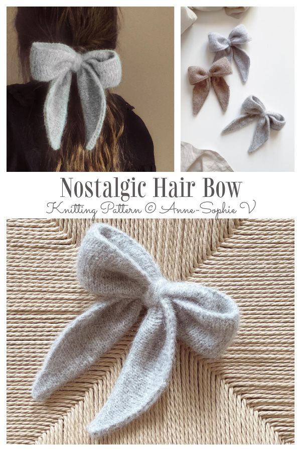 Nostalgic Hair Bow Augustins Knitting Patterns