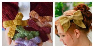 Cutest Hair Bow Free Knitting Patterns