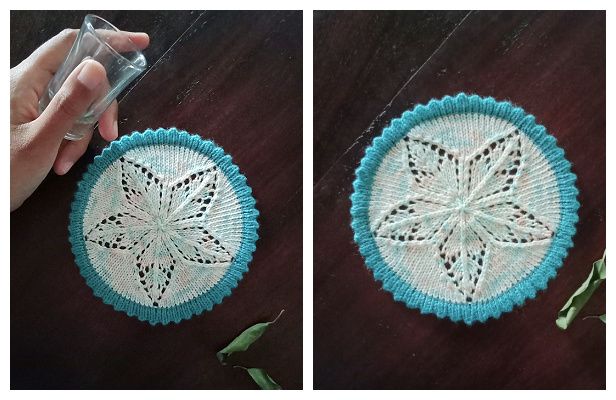 Daylily Coaster Free Knitting Pattern