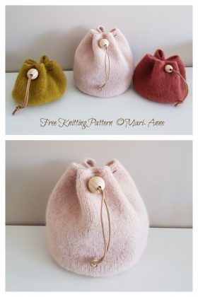Drawstring Bag Free Knitting Patterns & Paid - Knitting Pattern