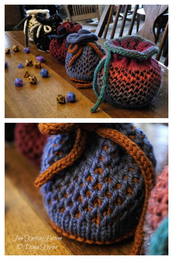 The Dice Bag of Minimal Magic Free Knitting Patterns