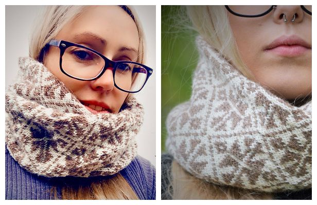KalaPeaLuu Mosaic Cowl Free Knitting Pattern