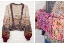 Simple Le Pouf Cardigan Free Knitting Pattern
