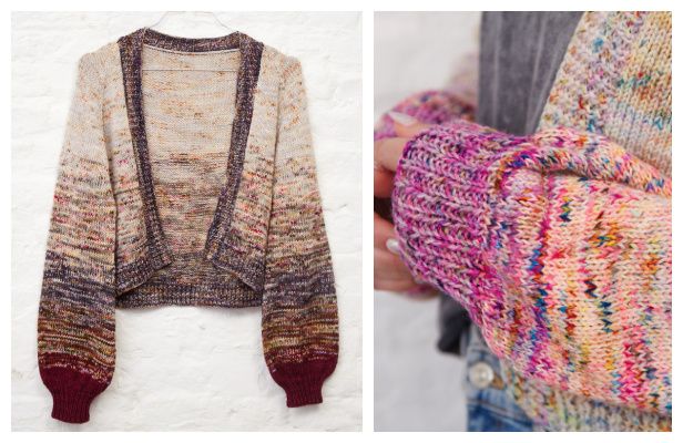 Simple Le Pouf Cardigan Free Knitting Pattern - Knitting Pattern