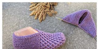 Viola Flat Slippers Free Knitting Pattern + Video