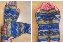 Wavy Mittens Free Knitting Pattern