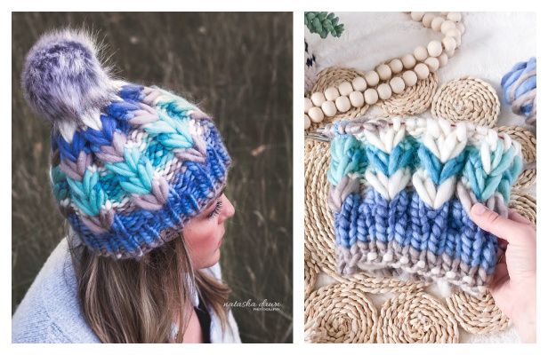 Forget me not Beanie Knitting Pattern