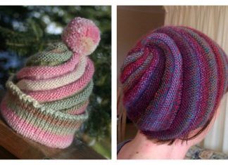 Rib Swirl Hat Free Knitting Patterns