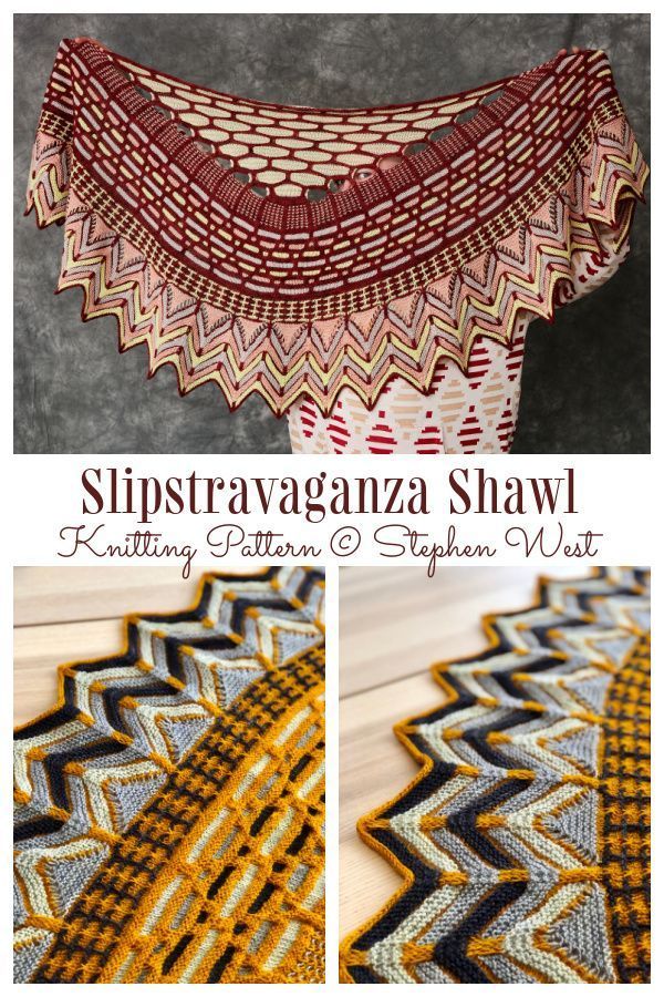 Slipstravaganza Shawl Knitting Pattern