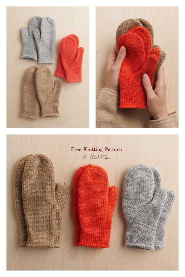 Arched Gusset Mittens Free Knitting Pattern