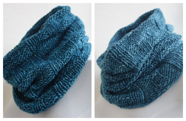Boxing Clever Cowl Free Knitting Pattern