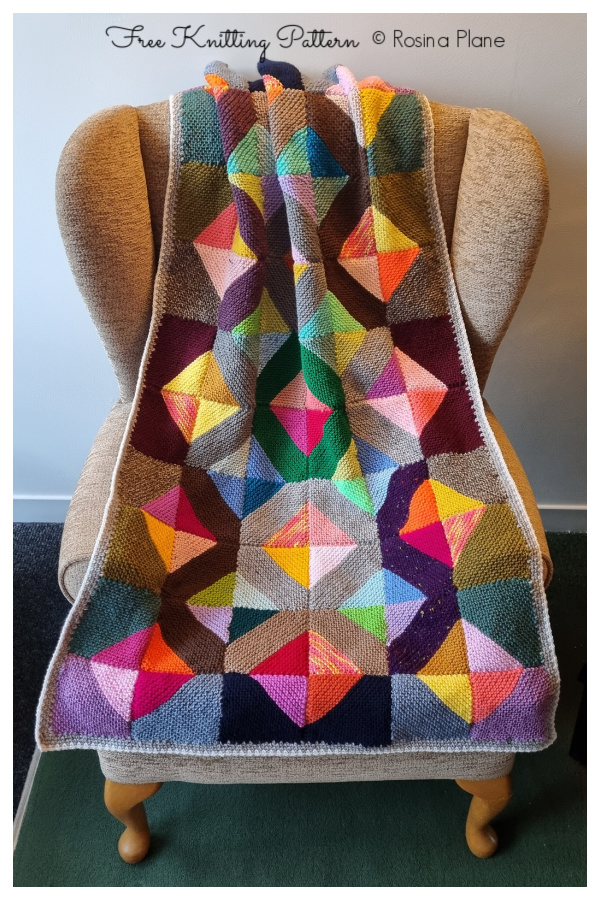 Easy C2C Squares Blanket Free Knitting Pattern