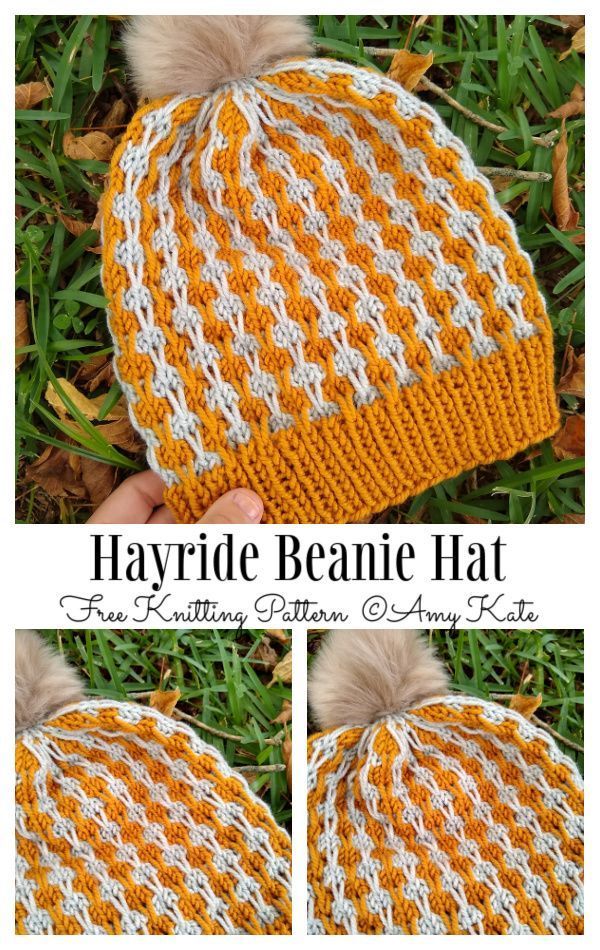 Hayride Beanie Hat Free Knitting Pattern