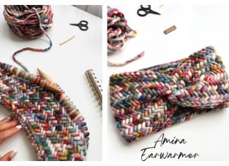 Chunky Herringbone Earwarmer Free Knitting Pattern