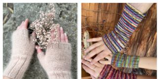 Easy Ribbed Fingerless Gloves Free Knitting Patterns