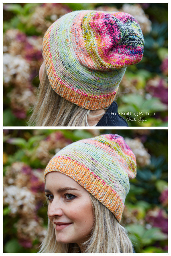 Scrappy Marl Ribbed Hat Free Knitting Patterns
