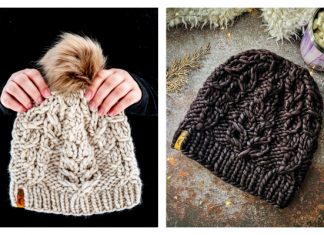 Snow Fern Hat Free Knitting Pattern