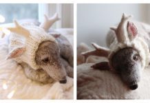 Knit Dog Reindeer Snood Free Knitting Pattern