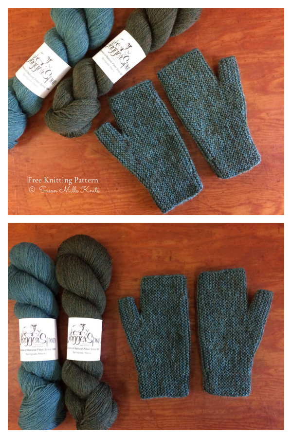 Garter Stitch Fingerless Mitts Free Knitting Patterns