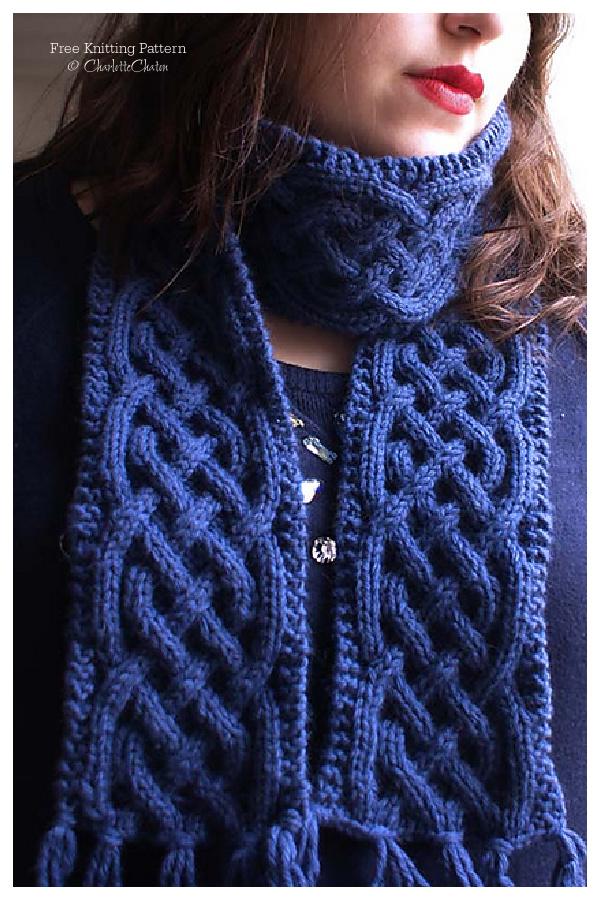 Celtique Scarf Free Knitting Pattern