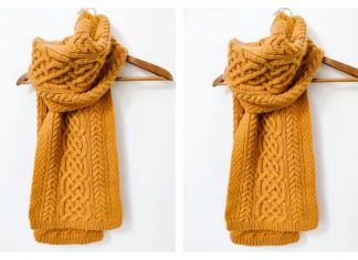 Long Celtic Cable Scarf Free Knitting Pattern