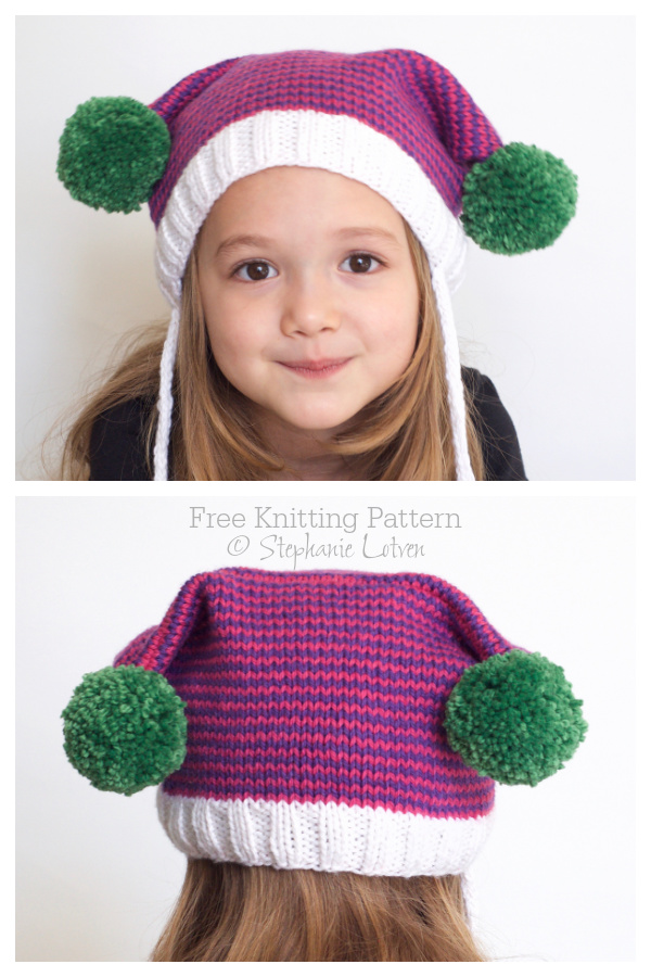 Mrs. Claus Boxy Hat Free Knitting Pattern