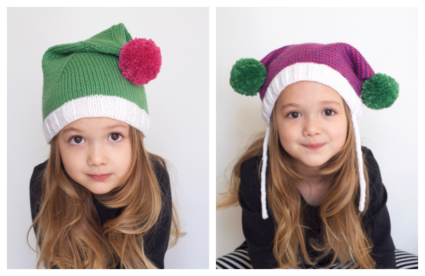 Mrs. Claus Hat Free Knitting Pattern