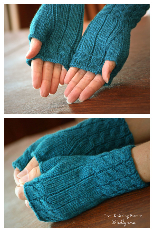 Fetching Fingerless Gloves Free Knitting Pattern