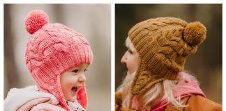 I Heart Cables Earflap Hat Knitting Pattern