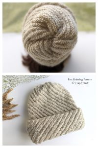 Flat Diagonal Hat Free Knitting Pattern - Knitting Pattern