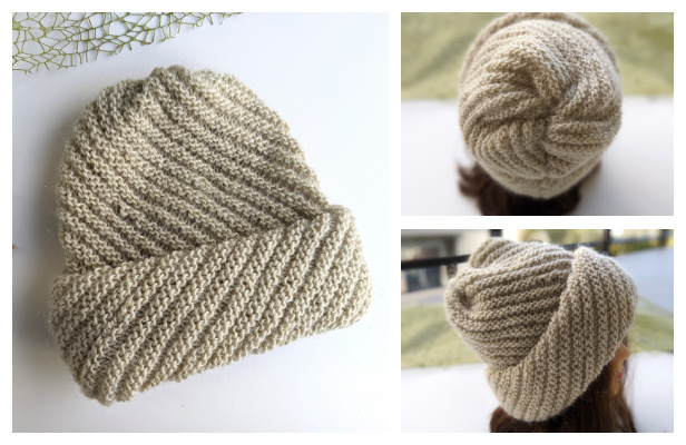 Free Pattern for a Flat-Knit Ribbed Hat