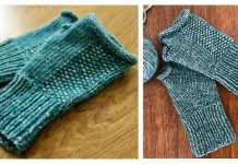 Seed Stitch Fingerless Mittens Free Knitting Pattern