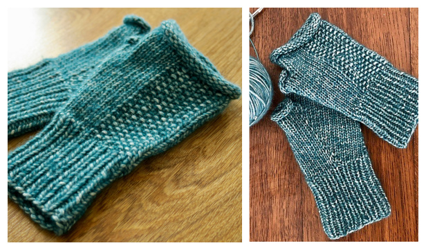Seed Stitch Fingerless Mittens Free Knitting Pattern