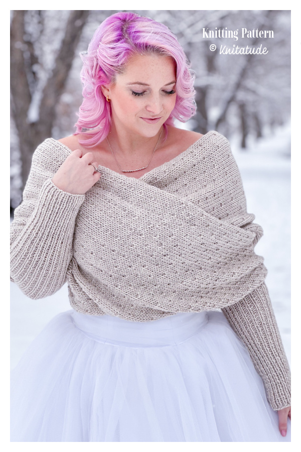 Snowfall Sweater Scarf Knitting Pattern