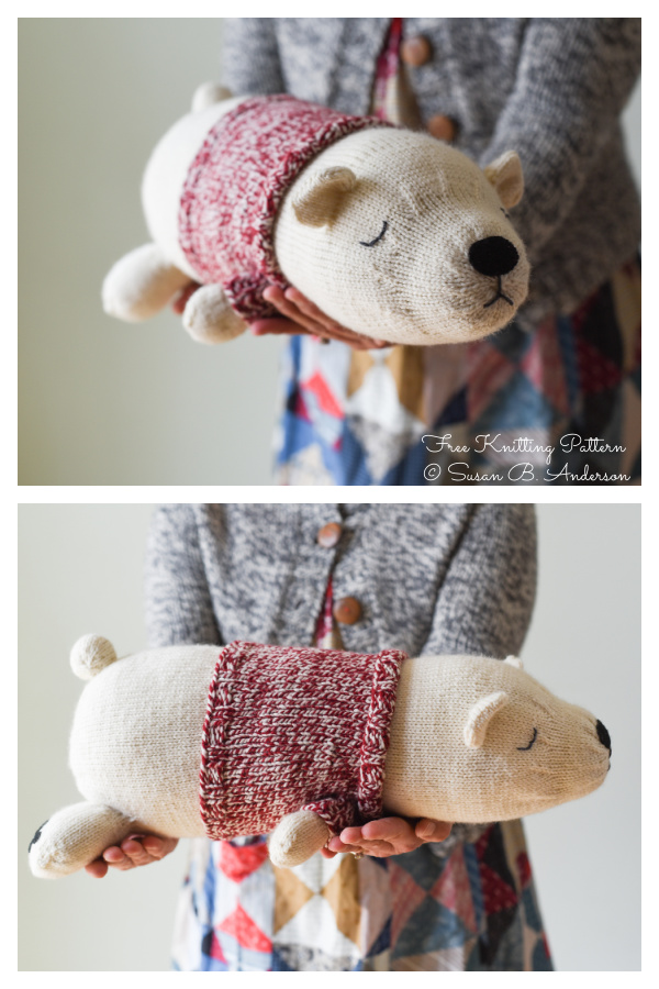 Amigurumi Sleepy Polar Bear Knitting Patterns