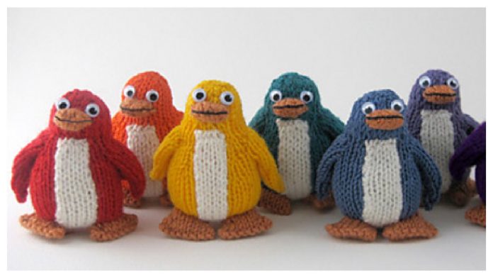 Amigurumi Rainbow Penguins Free Knitting Pattern