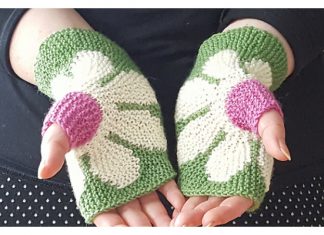 Blümchen Fingerless Gloves Knitting Pattern