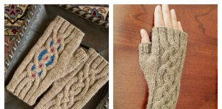 Braided Hand Fingerless Gloves Free Knitting Pattern