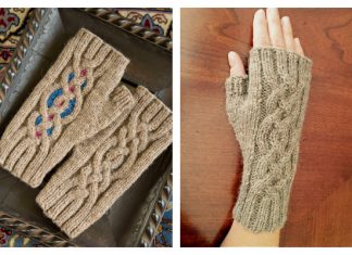 Braided Hand Fingerless Gloves Free Knitting Pattern