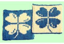Clover Coaster Free Knitting Pattern