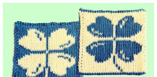 Clover Coaster Free Knitting Pattern
