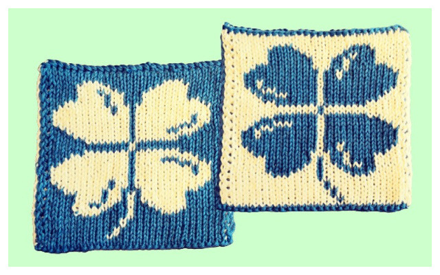 Clover Coaster Free Knitting Pattern