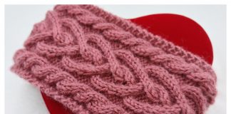 Heart Cable Headband Free Knitting Pattern