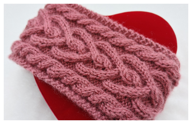 Heart Cable Headband Free Knitting Pattern