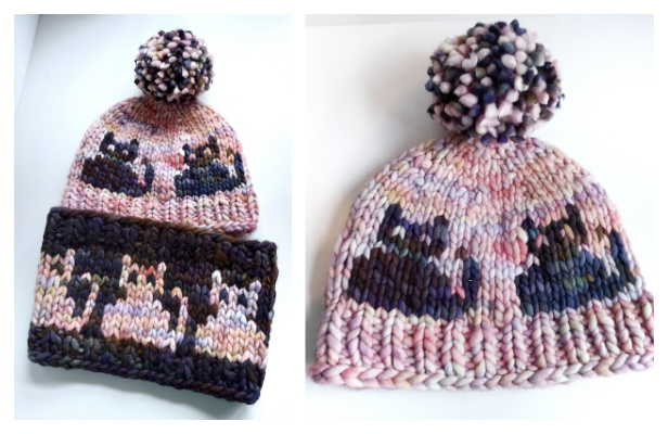 Kitten Cowl and Hat Knitting Pattern