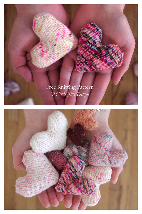 Knit Heart Stuffies Free Knitting Patterns