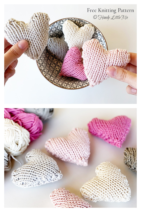 Small Knitted Heart Free Knitting Pattern